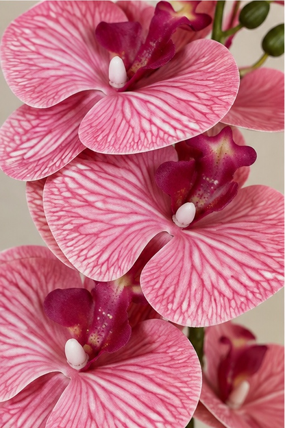 Premium Pembe Yapay Orkide Dalı – 110 cm