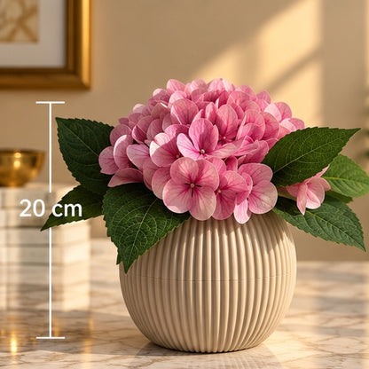 20 cm Pembe Premium Yapay Ortanca Aranjmanı