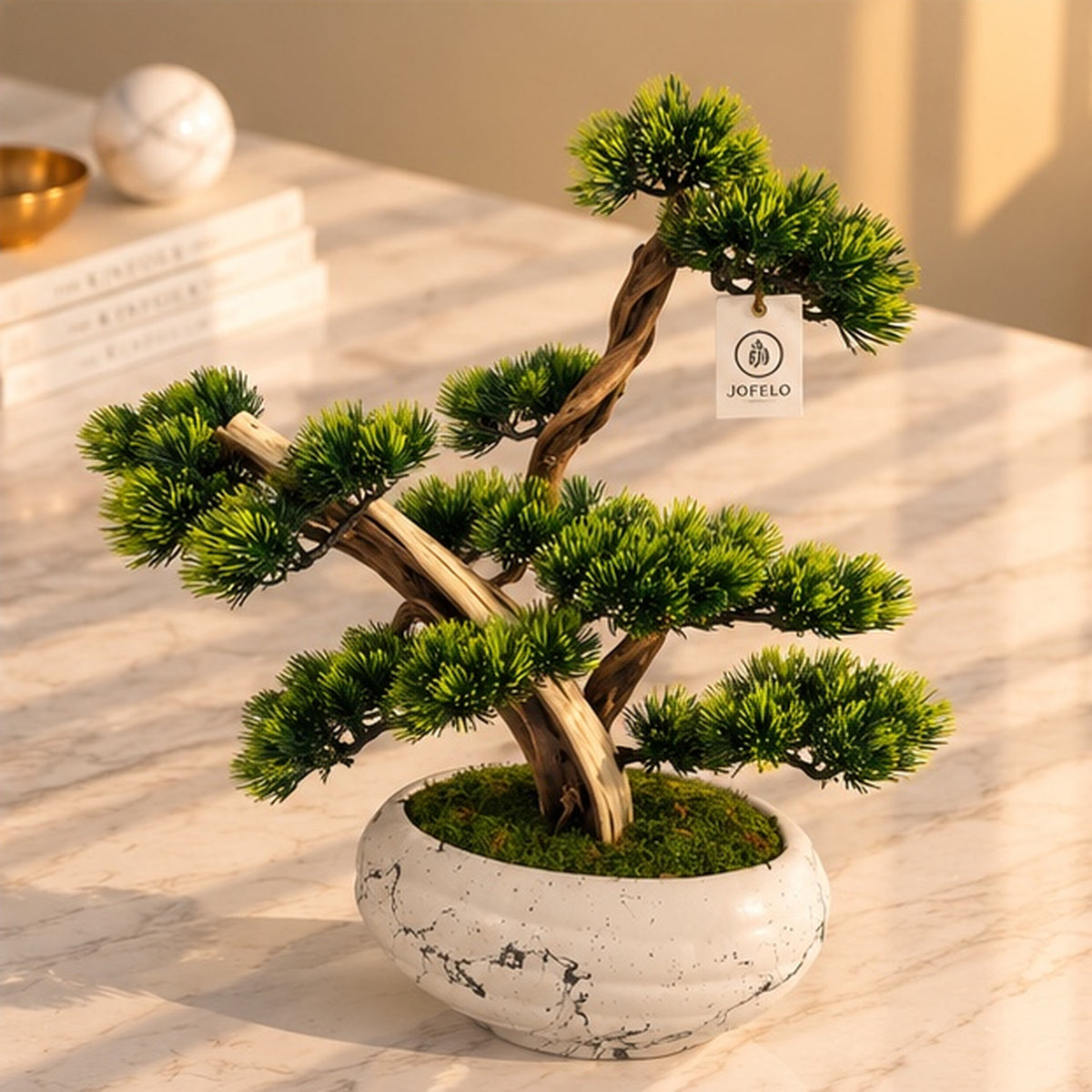 60 cm Premium Yapay Bonsai Ağacı – Seramik Saksılı