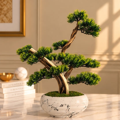 60 cm Premium Yapay Bonsai Ağacı – Seramik Saksılı
