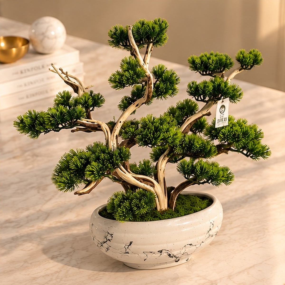 65 cm Premium Yapay Bonsai Ağacı – Seramik Saksılı