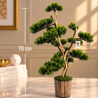 70 cm Premium Yapay Bonsai Ağacı – Seramik Saksılı