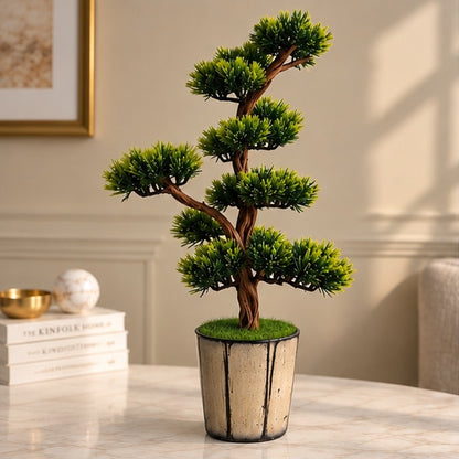 65 cm Premium Yapay Bonsai Ağacı – Seramik Saksılı