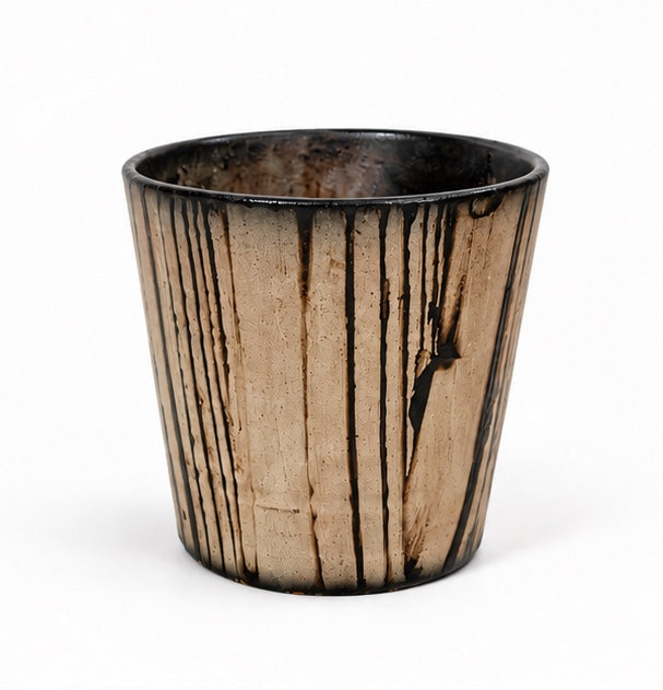 Bronz Eskitme Görünümlü Seramik Vazo – 13 × 12 cm
