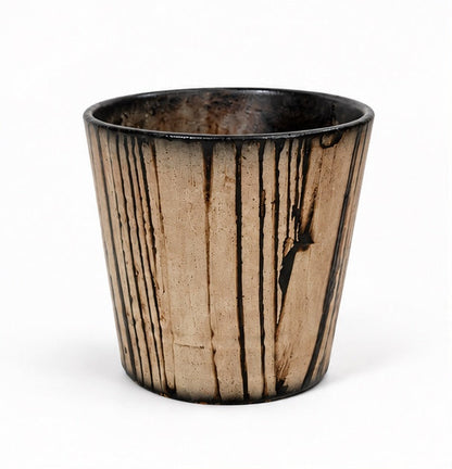 Bronz Eskitme Görünümlü Seramik Vazo – 13 × 12 cm
