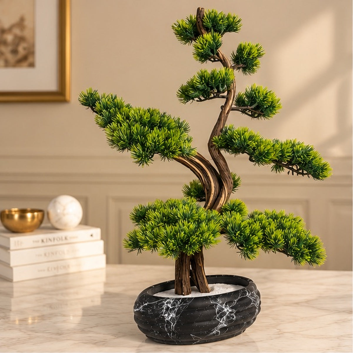 70 cm Premium Yapay Bonsai Ağacı – Seramik Saksılı