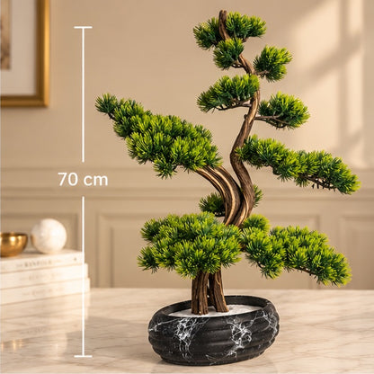 70 cm Premium Yapay Bonsai Ağacı – Seramik Saksılı