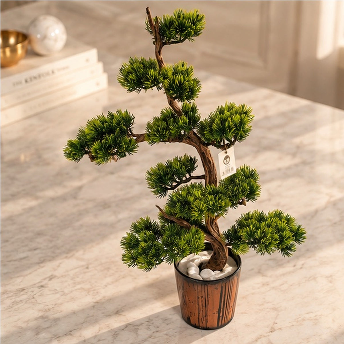 65 cm Premium Yapay Bonsai Ağacı – Seramik Saksılı